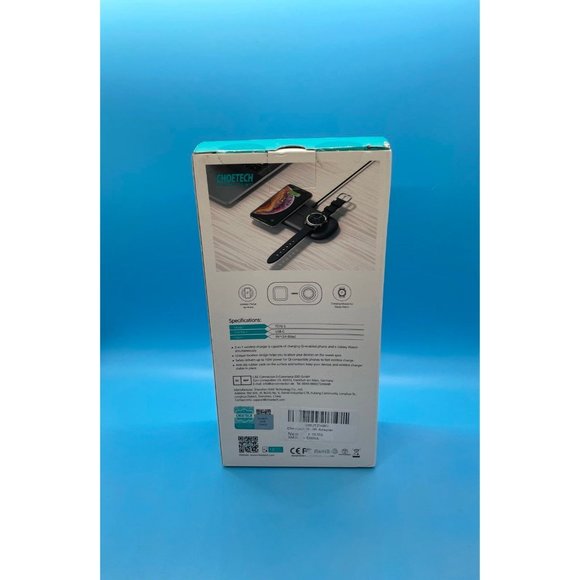 Choetech T570-S 2-in-1 Wireless Charger, 10W Max Wireless Charging Pad with Adap - Picture 8 of 11